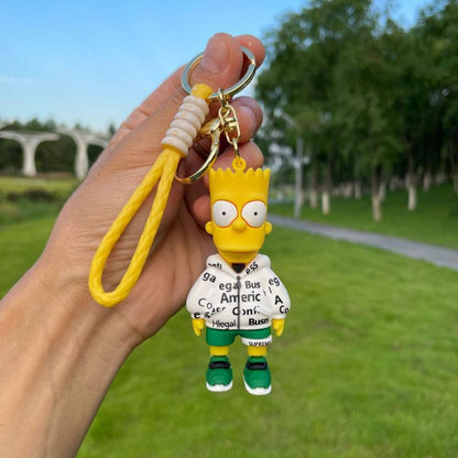 The Simpsons Keychain Cartoon Anime Figure Key Ring Phone Hanging Pendant Kawaii Holder Car Key Chain Birthday Christmas Gift - NERD BEM TRAJADO