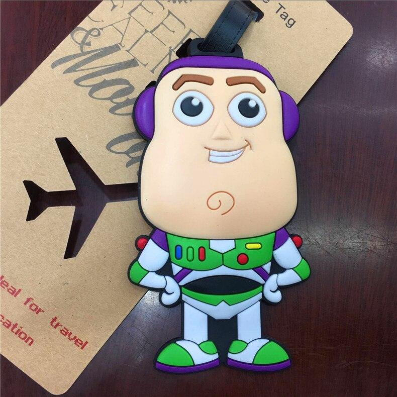 New Arrival Disney Toy Story 4 Woody Jessie Fork Rabbit Buzz Lightyear Strawberry Bear PVC Luggage Tag Tag Travel Toy Figure - NERD BEM TRAJADO