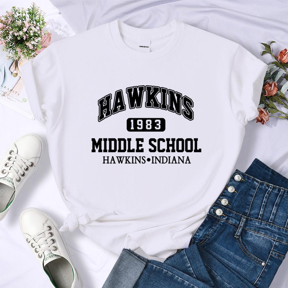 Camiseta Feminina Hawkings  - Stranger Things - NERD BEM TRAJADO