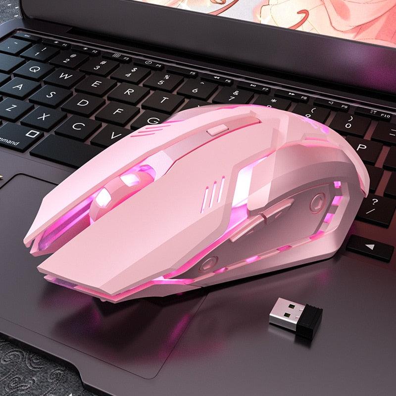 Ergonomic Wired Gaming Mouse 6 Buttons LED 2400 DPI USB Computer Gamer Mouse K3 Pink Gaming Mouse and mouse pads For PC Laptop - NERD BEM TRAJADO