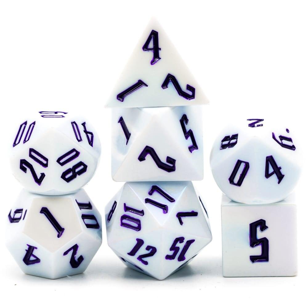 Poludie 7Pcs/Set Semi-hand DND Dice Set New D4~D20 Polyhedral Dice for WarHammer Role Playing Game MTG D&amp;D RPG Table Games - NERD BEM TRAJADO