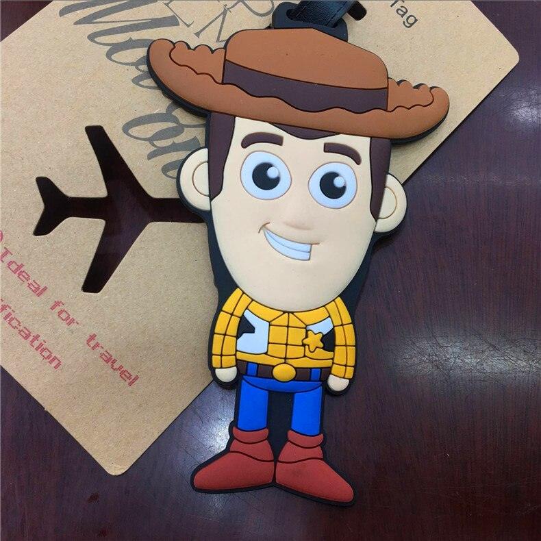 New Arrival Disney Toy Story 4 Woody Jessie Fork Rabbit Buzz Lightyear Strawberry Bear PVC Luggage Tag Tag Travel Toy Figure - NERD BEM TRAJADO