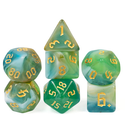 Poludie 7Pcs/Set Multicolor DND Dice Set D4 D6 D8 D10 D% D12 D20 Polyhedral Dice for Warhammer Role Playing Board Game D&amp;D MTG - NERD BEM TRAJADO