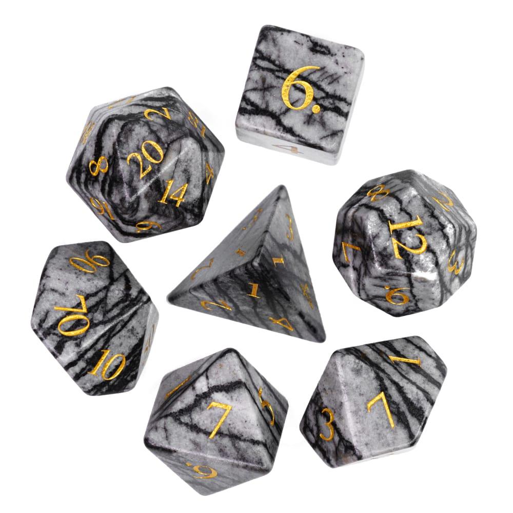 Kit de Dados RPG de Pedra - Modelo 09 - NERD BEM TRAJADO