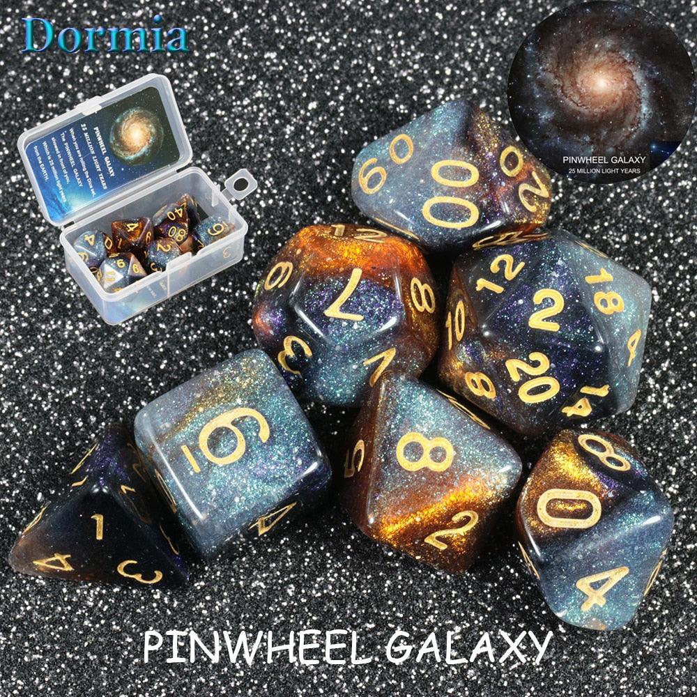 Universe Galaxy DND Dice Set D4-D20 RPG Best Gifts 8 Colors for Choose board game TRPG dice - NERD BEM TRAJADO