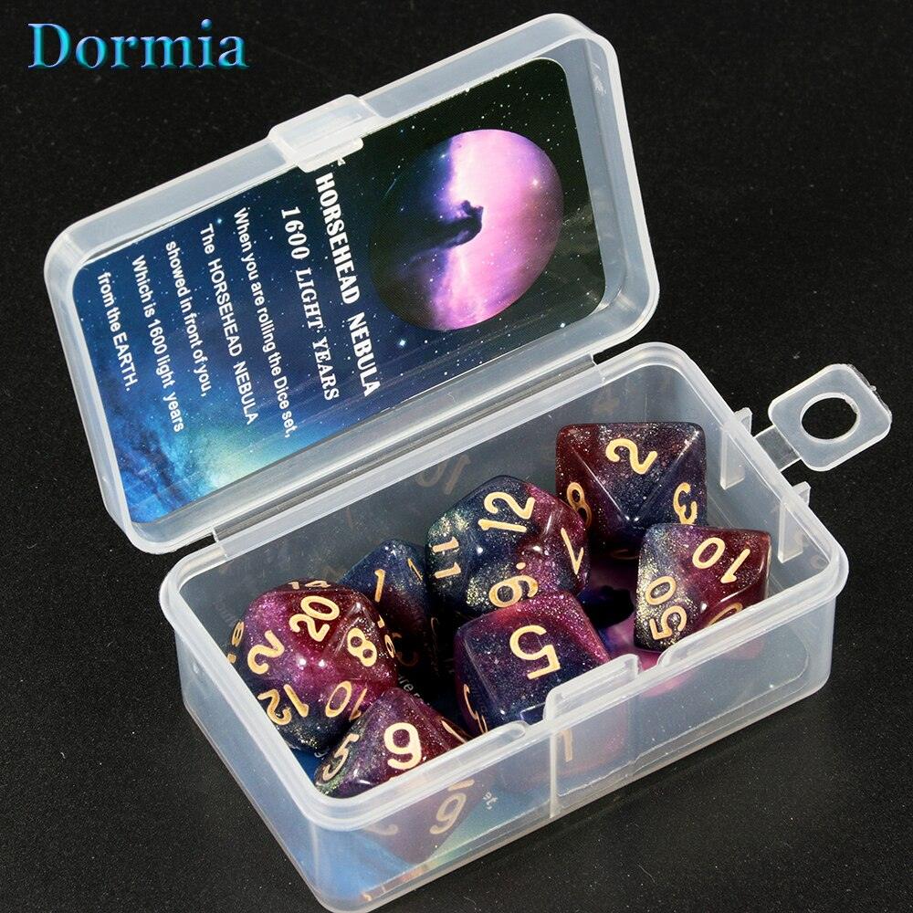 Universe Galaxy DND Dice Set D4-D20 RPG Best Gifts 8 Colors for Choose board game TRPG dice - NERD BEM TRAJADO