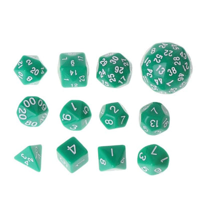 12pcs/Set Multi-sided Polyhedral Dice D4 D6 D8 D10 D12 D20 D24 D30 D60 - NERD BEM TRAJADO