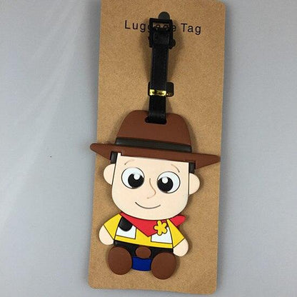 New Arrival Disney Toy Story 4 Woody Jessie Fork Rabbit Buzz Lightyear Strawberry Bear PVC Luggage Tag Tag Travel Toy Figure - NERD BEM TRAJADO