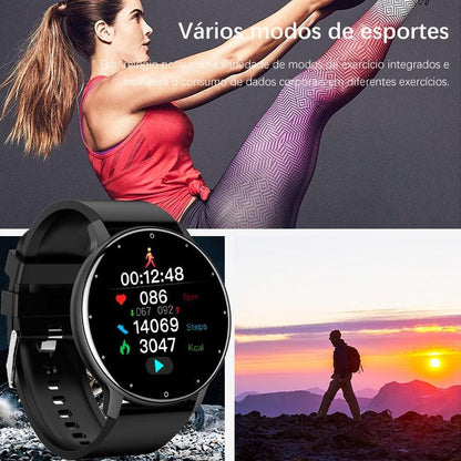 LIGE 2022 New Smart Watch Men Full Touch Screen Sport Fitness Watch IP67 Waterproof Bluetooth For Android ios smartwatch Men+box - NERD BEM TRAJADO