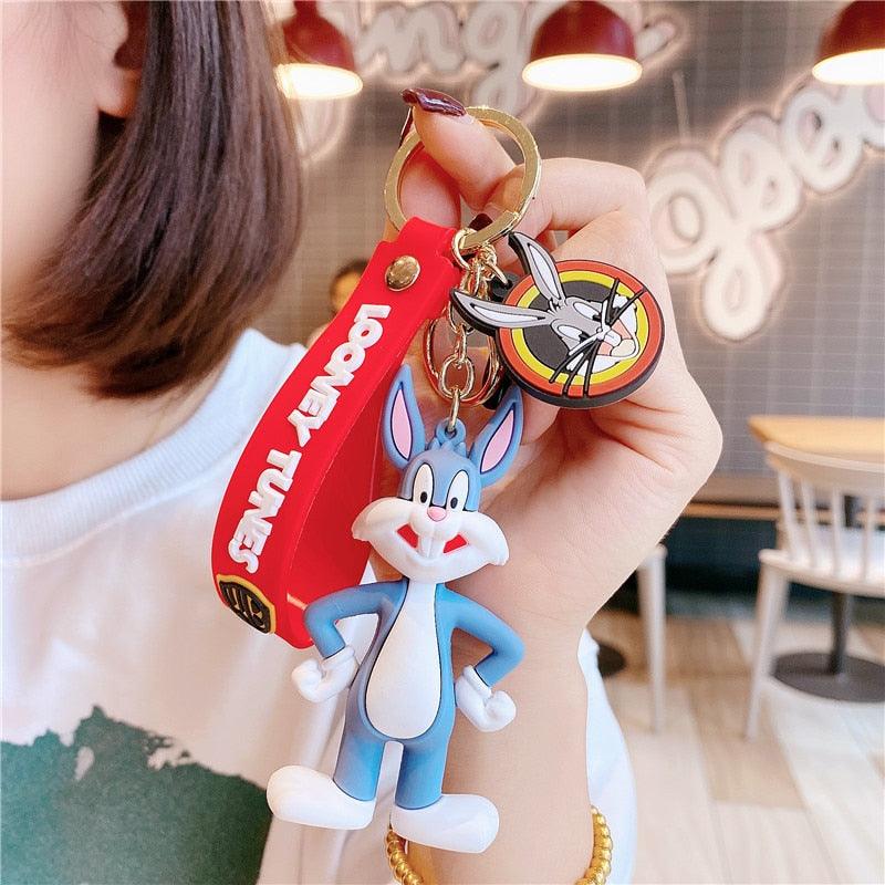 Disney Anime Figure Yosemite Sam Roadrunner Coyote Lola Bunny PVC Doll Keychain Bag Keyring Accessories Kids Toys Birthday Gifts - NERD BEM TRAJADO