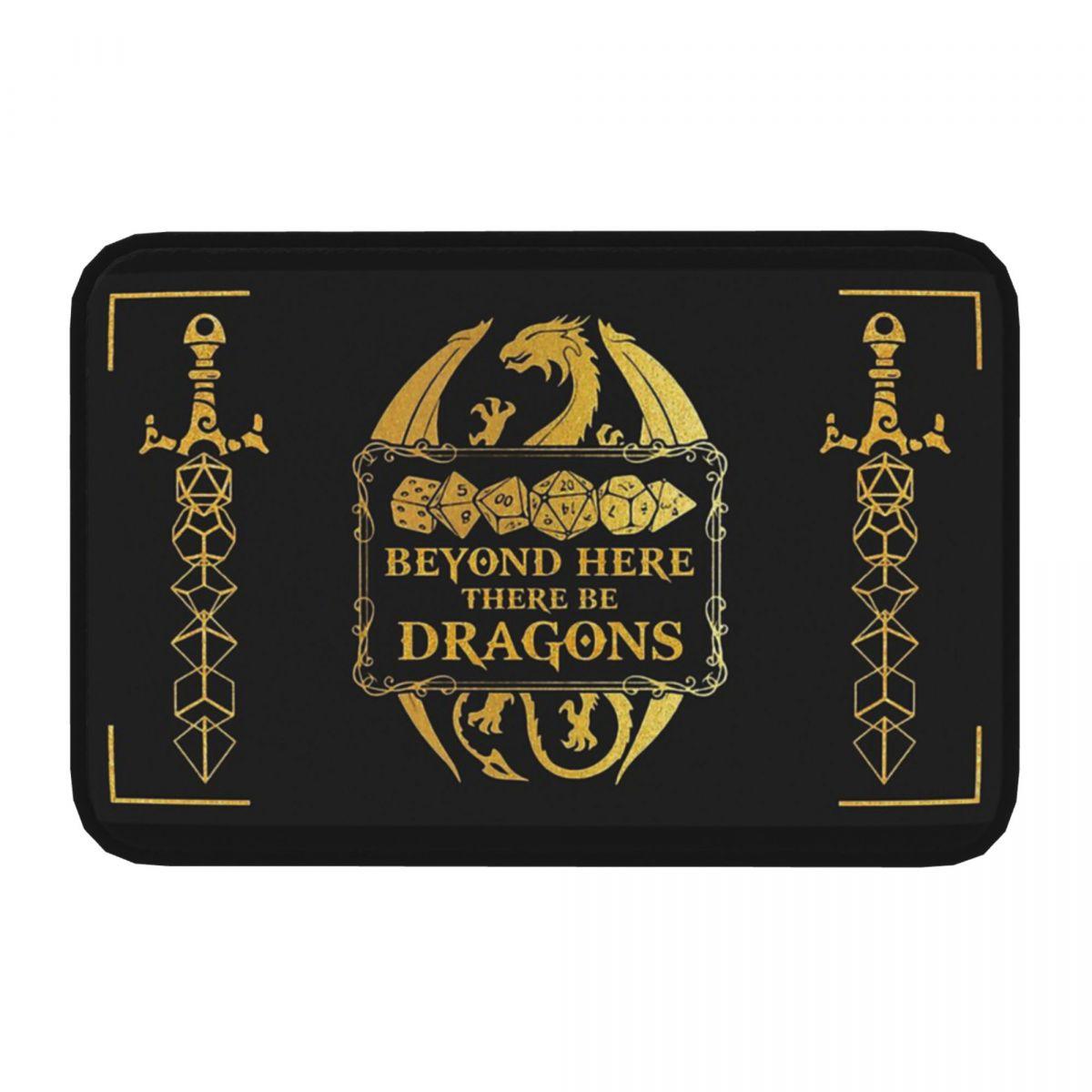 Beyond Here There Be Dragons Bathroom Non-Slip Carpet Dnd Game Bedroom Mat Welcome Doormat Floor Decoration Rug - NERD BEM TRAJADO