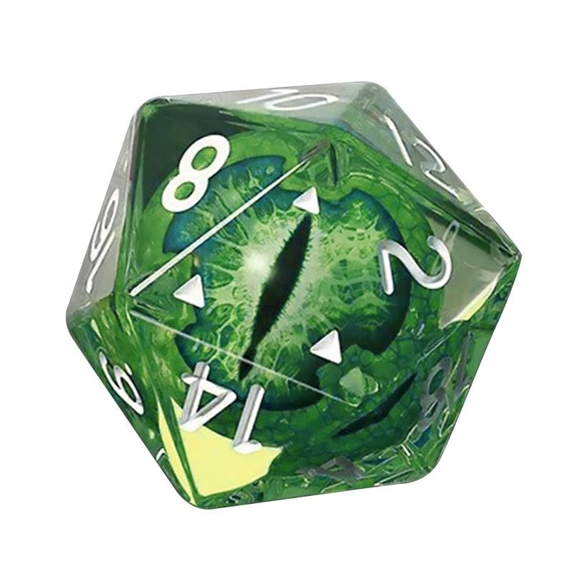 Dado D20 para RPG de Resina - Tema Eye - NERD BEM TRAJADO