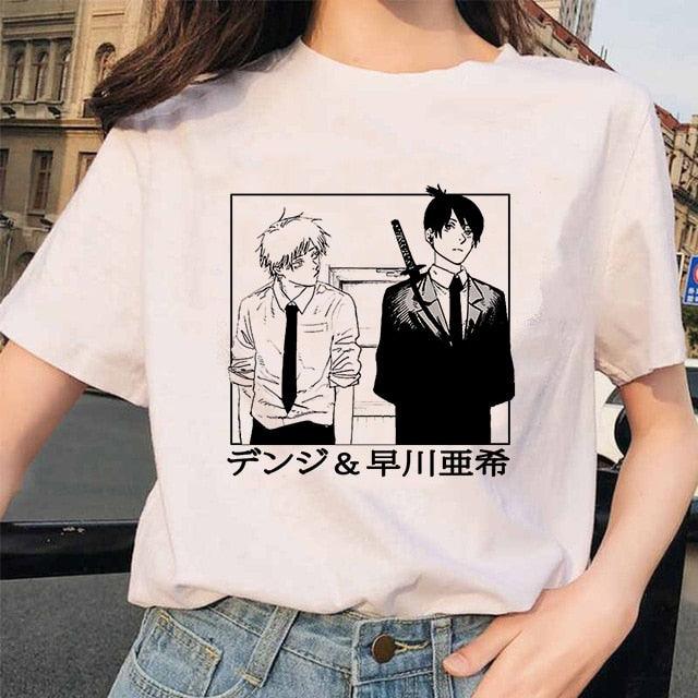 Camiseta Feminina Personagens Chainsaw Man - NERD BEM TRAJADO