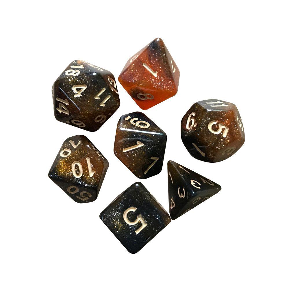 7Pcs/Set Multi-Sided Clear Dice Set Game Dice For RPG DND Accessories Polyhedral Dice For Board Card Game Tarot Supplies - NERD BEM TRAJADO