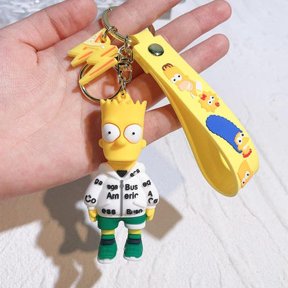 The Simpsons Keychain Cartoon Anime Figure Key Ring Phone Hanging Pendant Kawaii Holder Car Key Chain Birthday Christmas Gift - NERD BEM TRAJADO