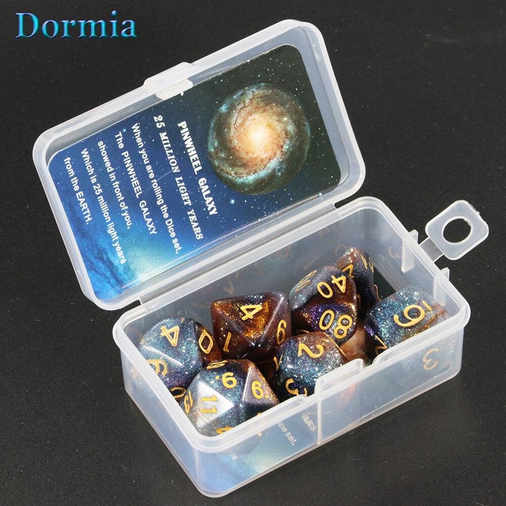 Universe Galaxy DND Dice Set D4-D20 RPG Best Gifts 8 Colors for Choose board game TRPG dice - NERD BEM TRAJADO