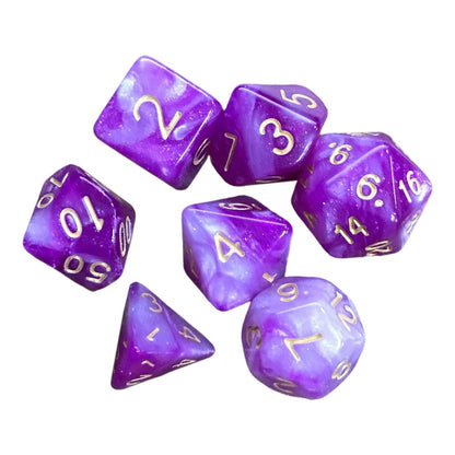 Kit de Dados RPG de Resina - Modelo 28 - NERD BEM TRAJADO