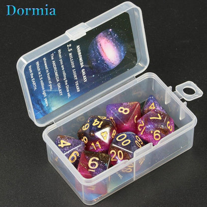 Universe Galaxy DND Dice Set D4-D20 RPG Best Gifts 8 Colors for Choose board game TRPG dice - NERD BEM TRAJADO