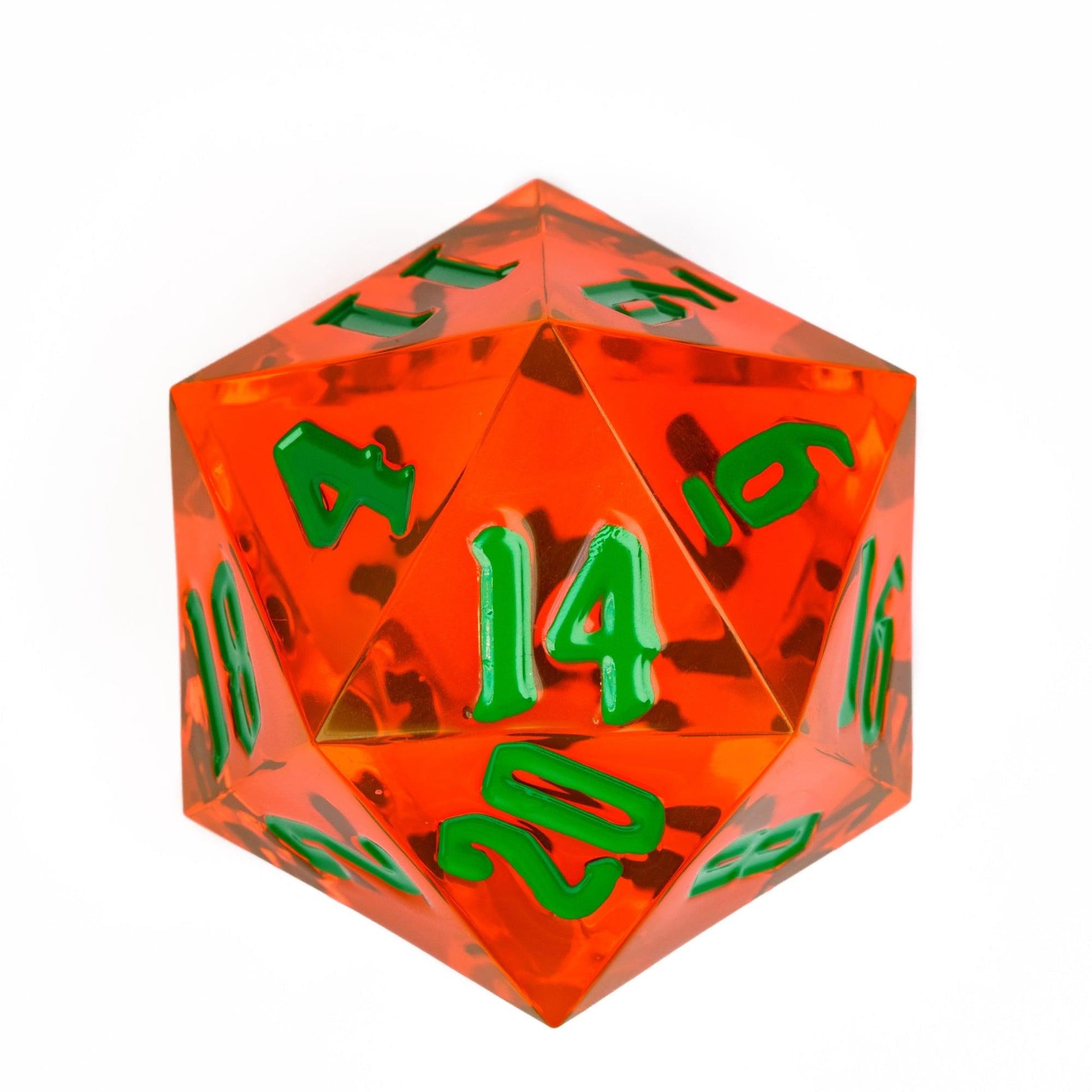 Poludie 1pc Crystal 55mm D20 DND Dice 20 Sides Large Size Polyhedral Dice for Role-Play Game D&amp;D Bar Pub Party RPG Board Games - NERD BEM TRAJADO