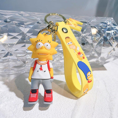 The Simpsons Keychain Cartoon Anime Figure Key Ring Phone Hanging Pendant Kawaii Holder Car Key Chain Birthday Christmas Gift - NERD BEM TRAJADO