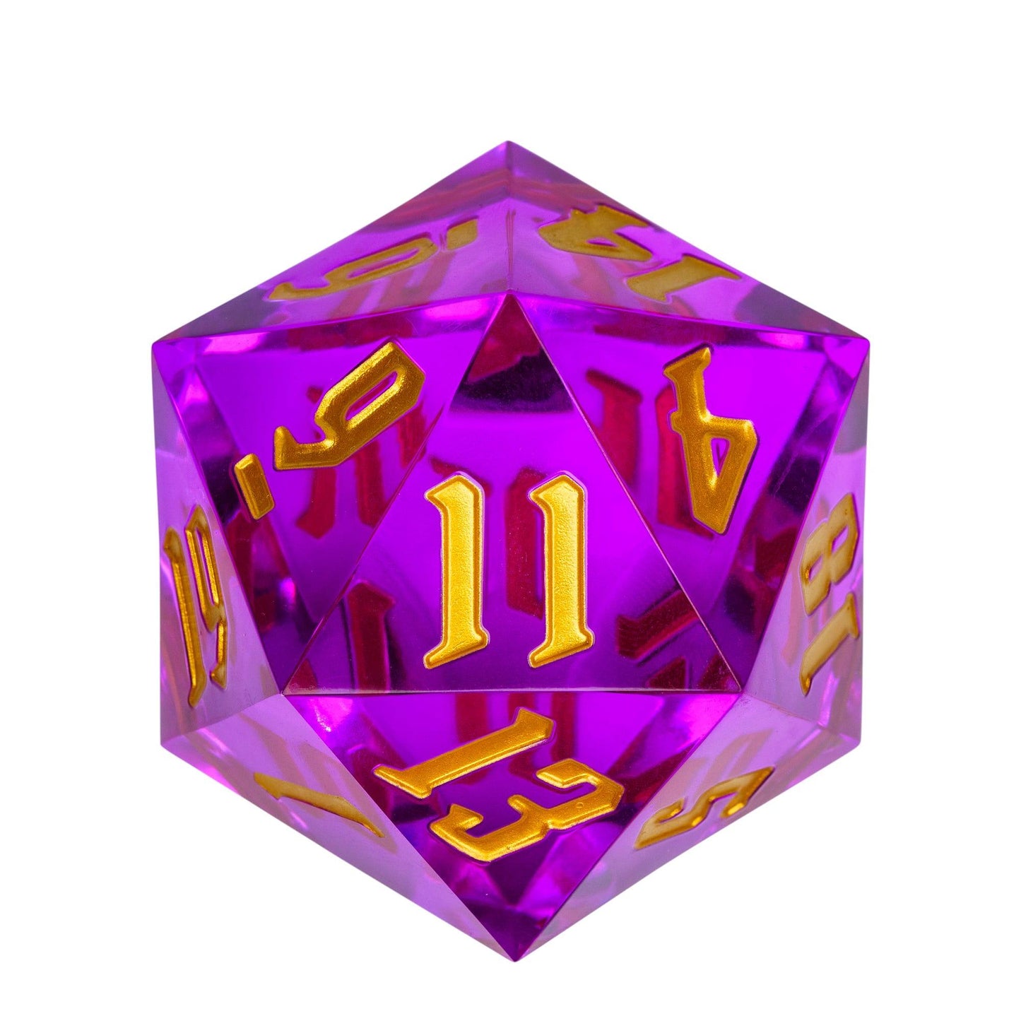 Poludie 1pc Crystal 55mm D20 DND Dice 20 Sides Large Size Polyhedral Dice for Role-Play Game D&amp;D Bar Pub Party RPG Board Games - NERD BEM TRAJADO