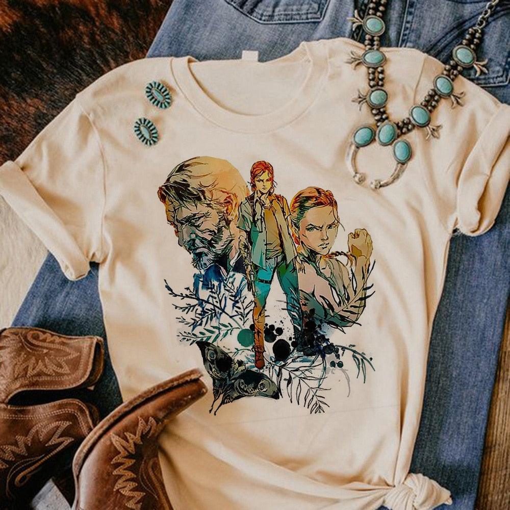 the Last of Us tshirt women Y2K funny manga t shirt girl Japanese harajuku anime clothing - NERD BEM TRAJADO