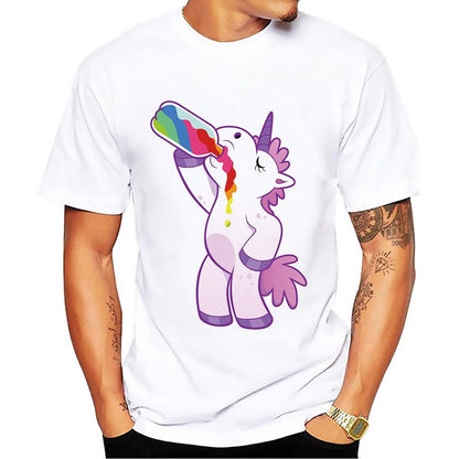 Anatomy of a unicorn funny t-shirt homme summer new short sleeve t shirt men white casual tshirt unisex streetwear tee - NERD BEM TRAJADO