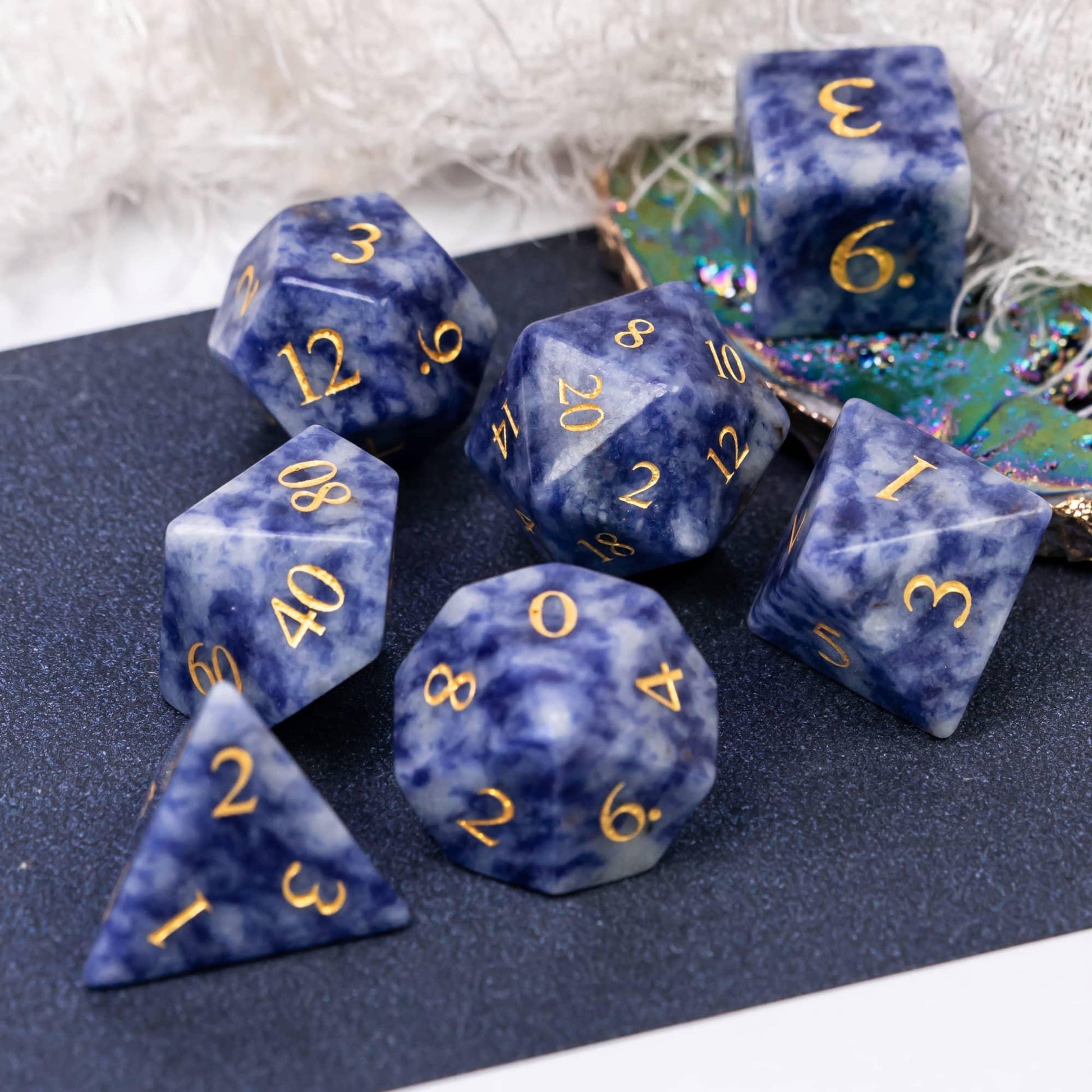 Kit de Dados RPG de Pedra - Modelo 13 - NERD BEM TRAJADO