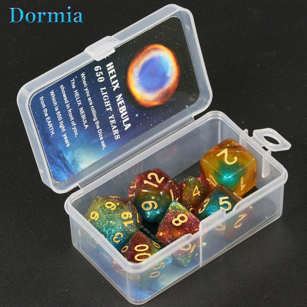 Universe Galaxy DND Dice Set D4-D20 RPG Best Gifts 8 Colors for Choose board game TRPG dice - NERD BEM TRAJADO