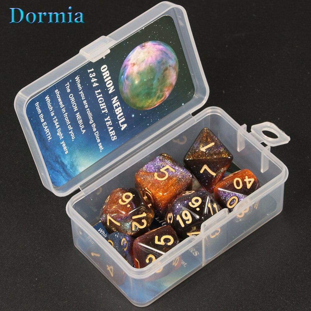 Universe Galaxy DND Dice Set D4-D20 RPG Best Gifts 8 Colors for Choose board game TRPG dice - NERD BEM TRAJADO