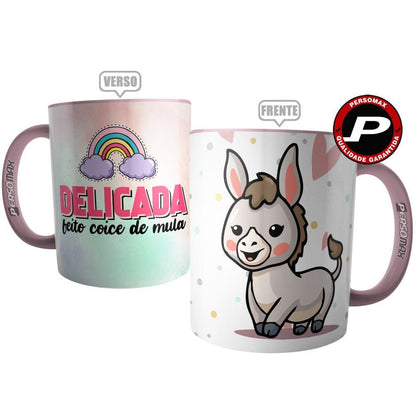 Delicate Mug Made Ceramic Mug-Porcelain Cup Meme Funny Cute Mule Internet Zoo - NERD BEM TRAJADO